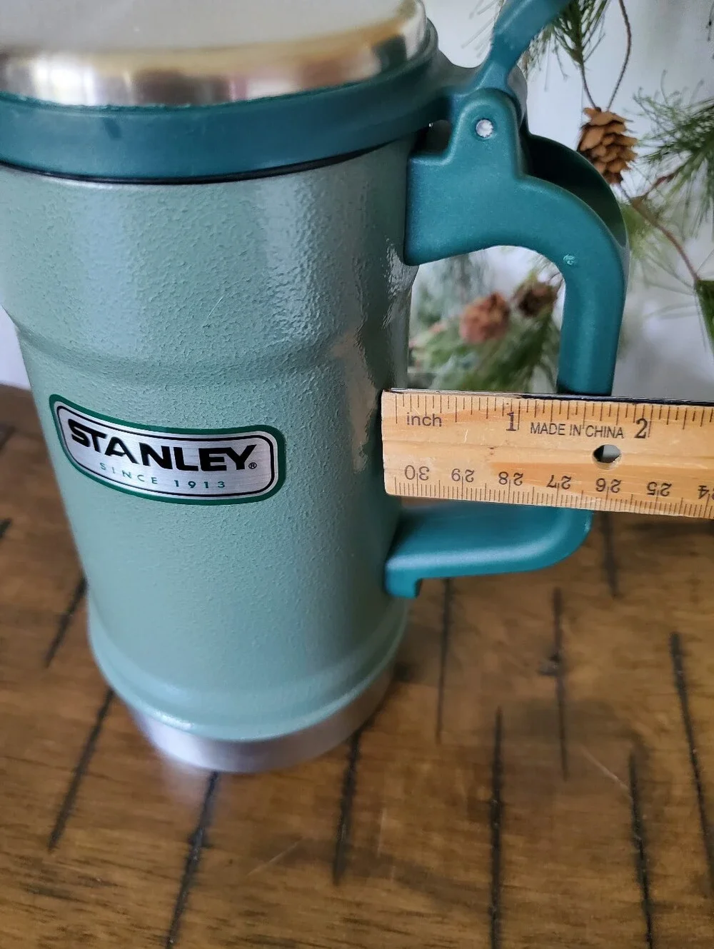 Stanley Classic Insulated Vacuum Coffee Beer Camping Stein Hammertone Green - Picture 11 of 13